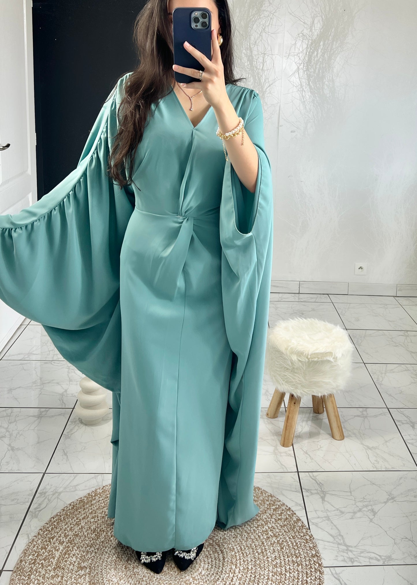 Robe MELINE vert d’eau