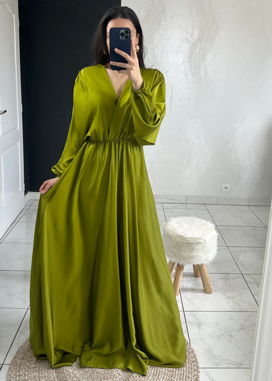 Robe SAFIA vert pomme