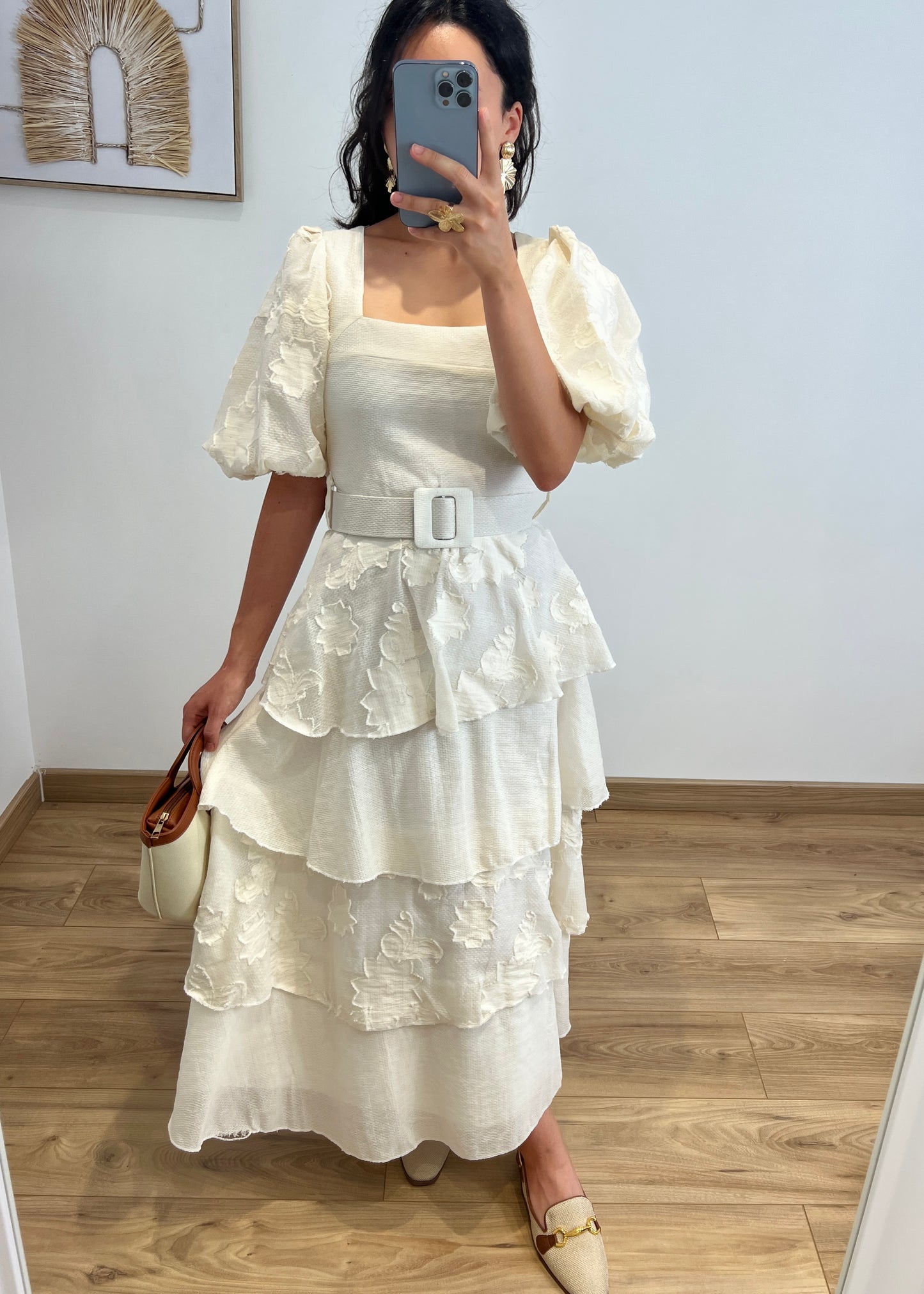 Robe beige ELINA