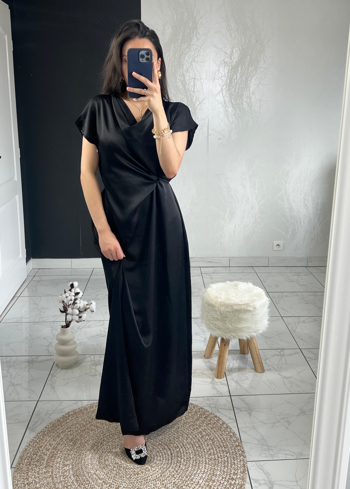 Robe noeud NISA noire