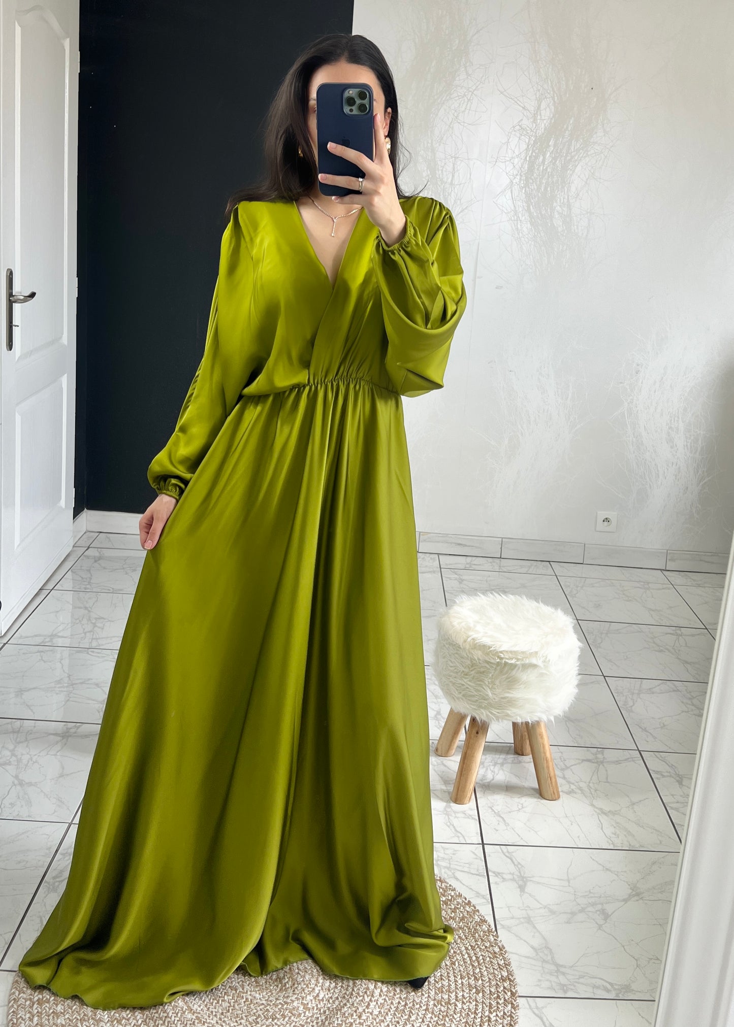 Robe SAFIA vert pomme