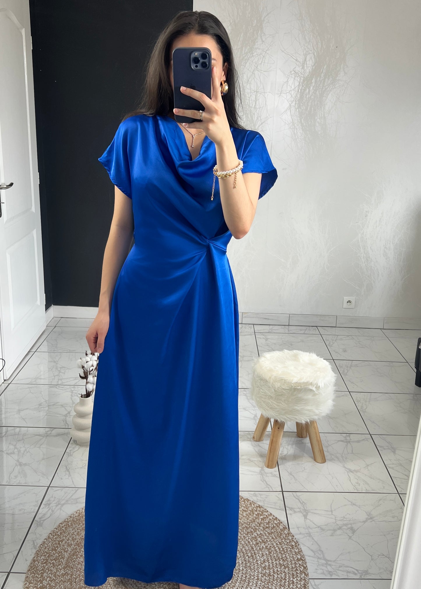 Robe noeud NISA bleue