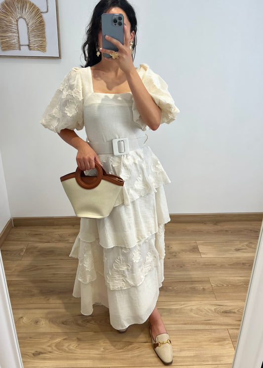 Robe beige ELINA