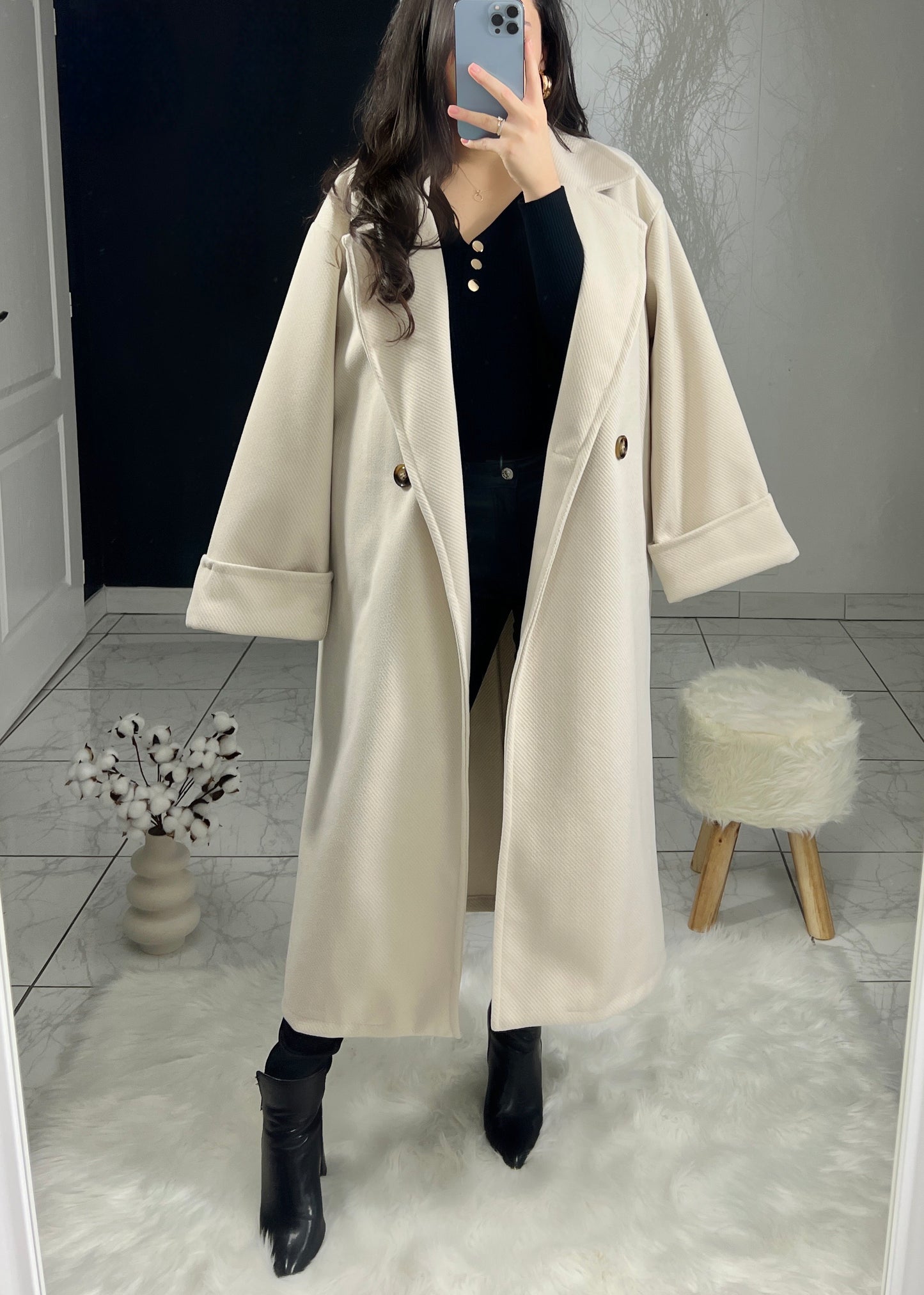 Long beige BANEL coat