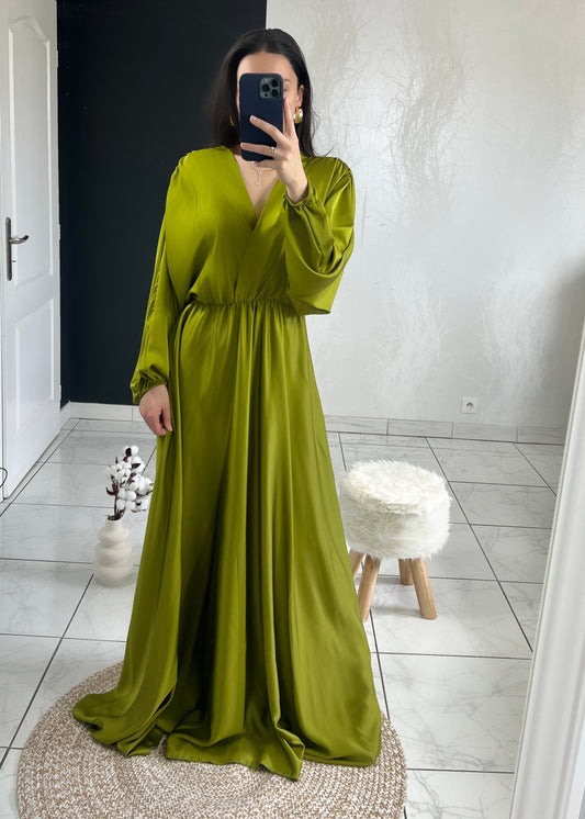 Robe SAFIA vert pomme