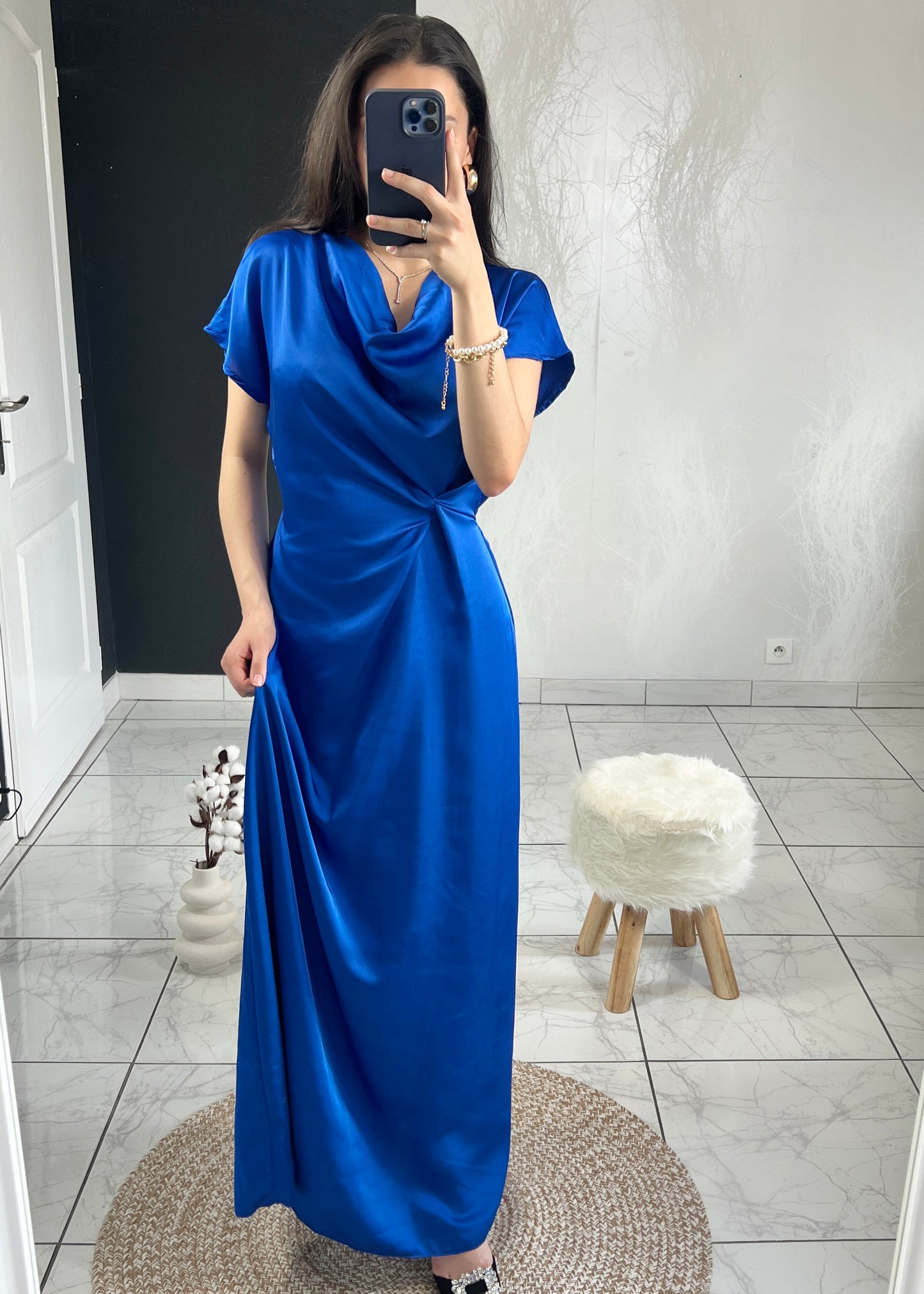 Robe noeud NISA bleue