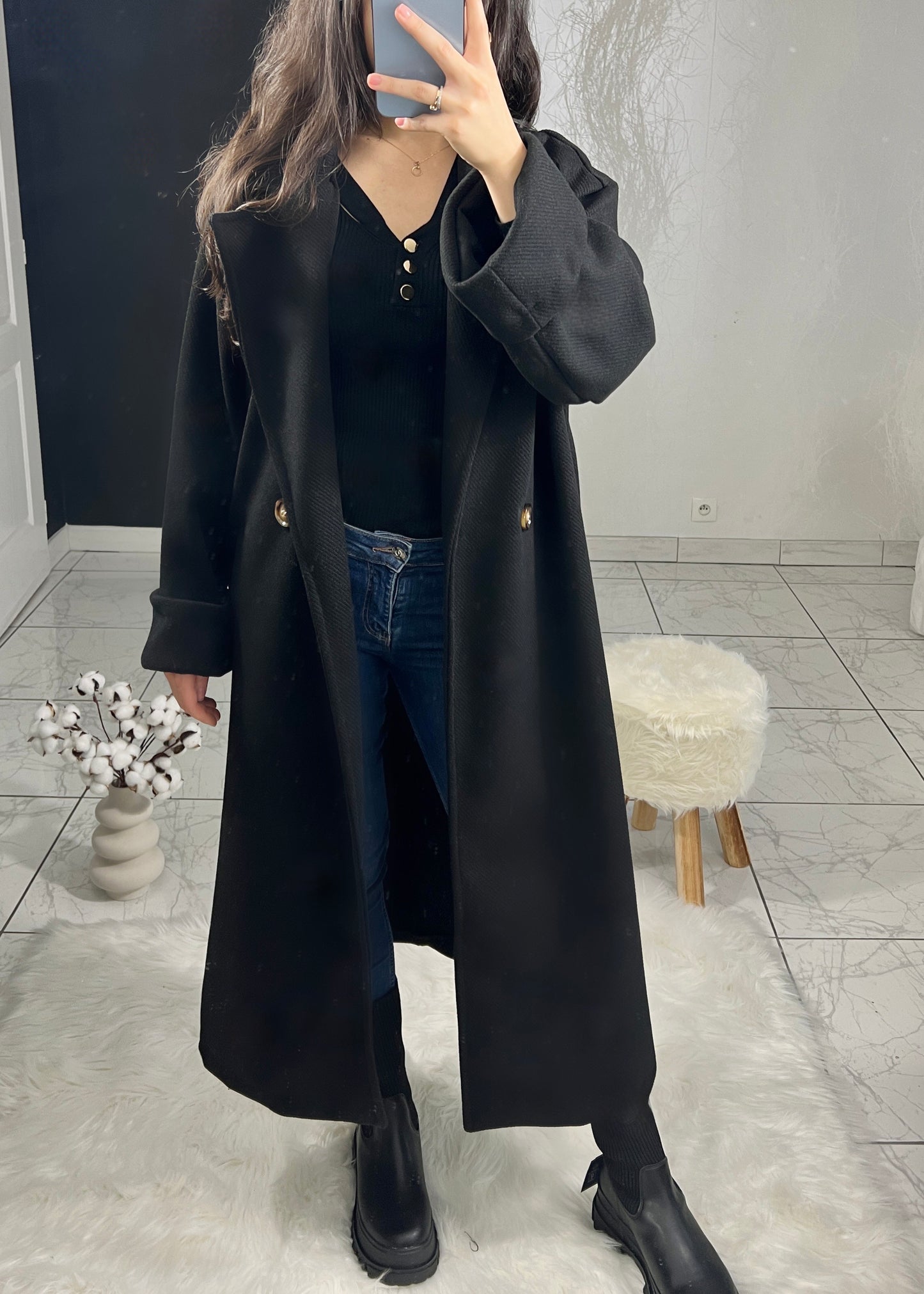 Manteau long BANEL noir