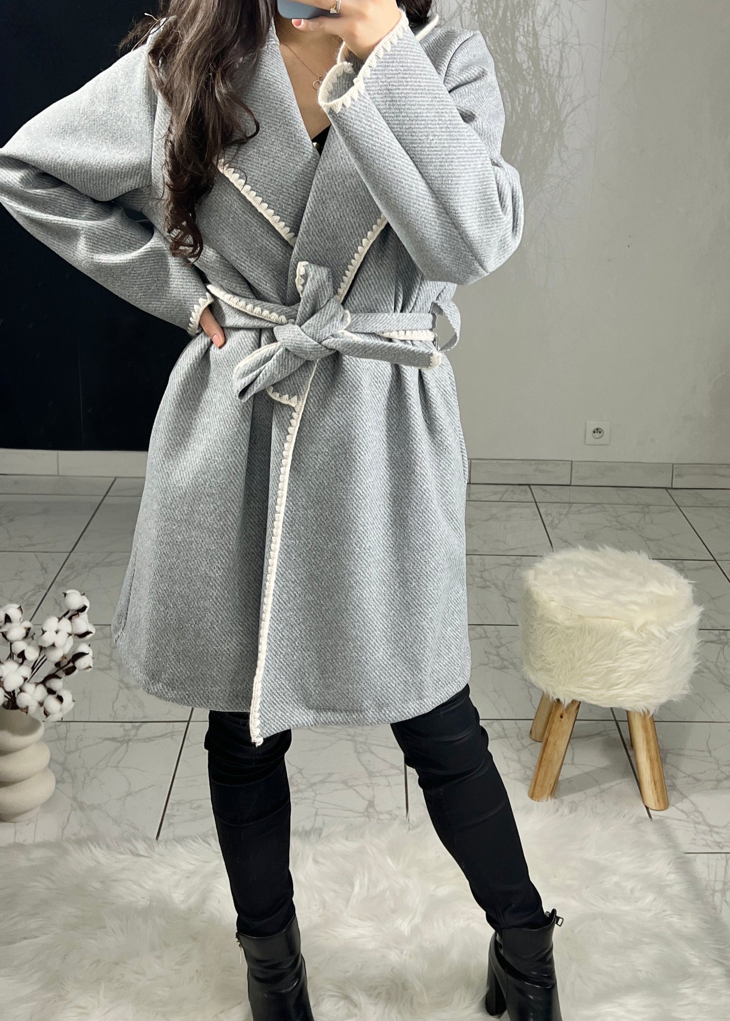 Manteau NELY gris