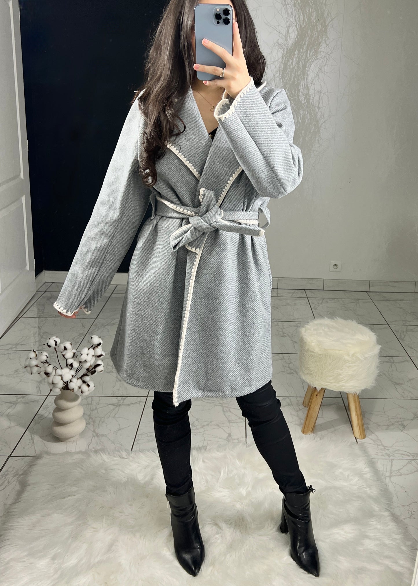 NELY gray coat