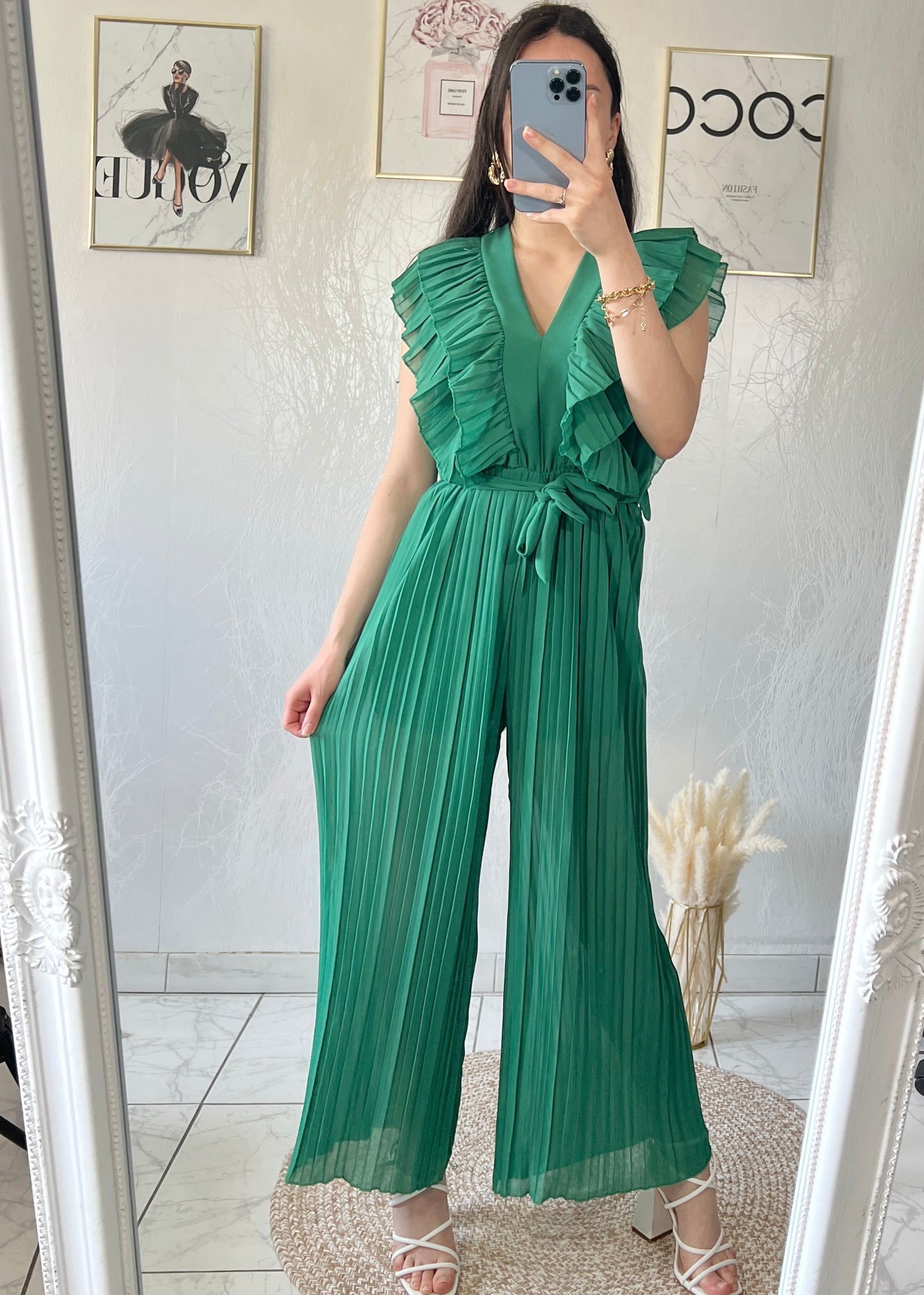 Green IZÉA jumpsuit