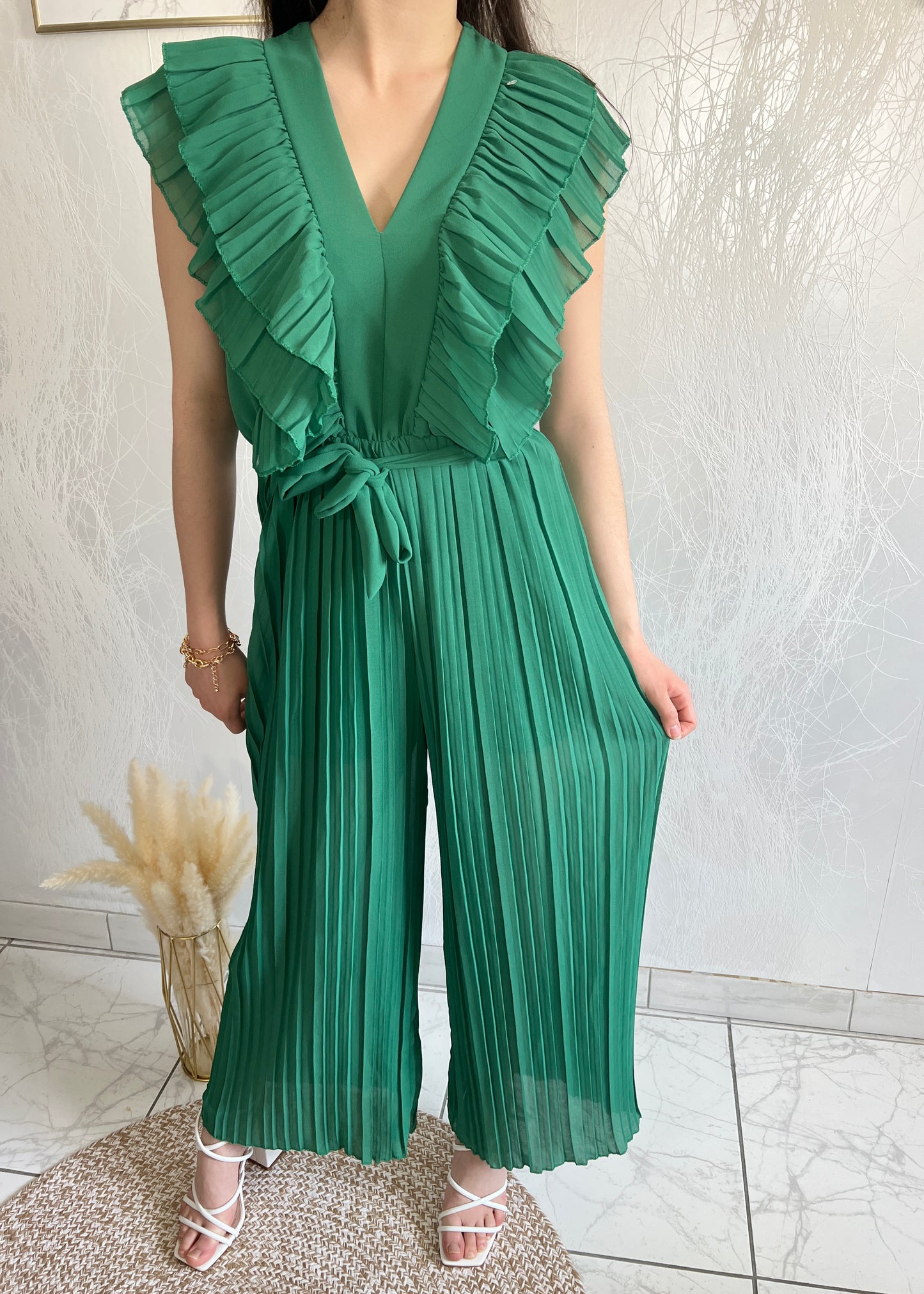 Green IZÉA jumpsuit