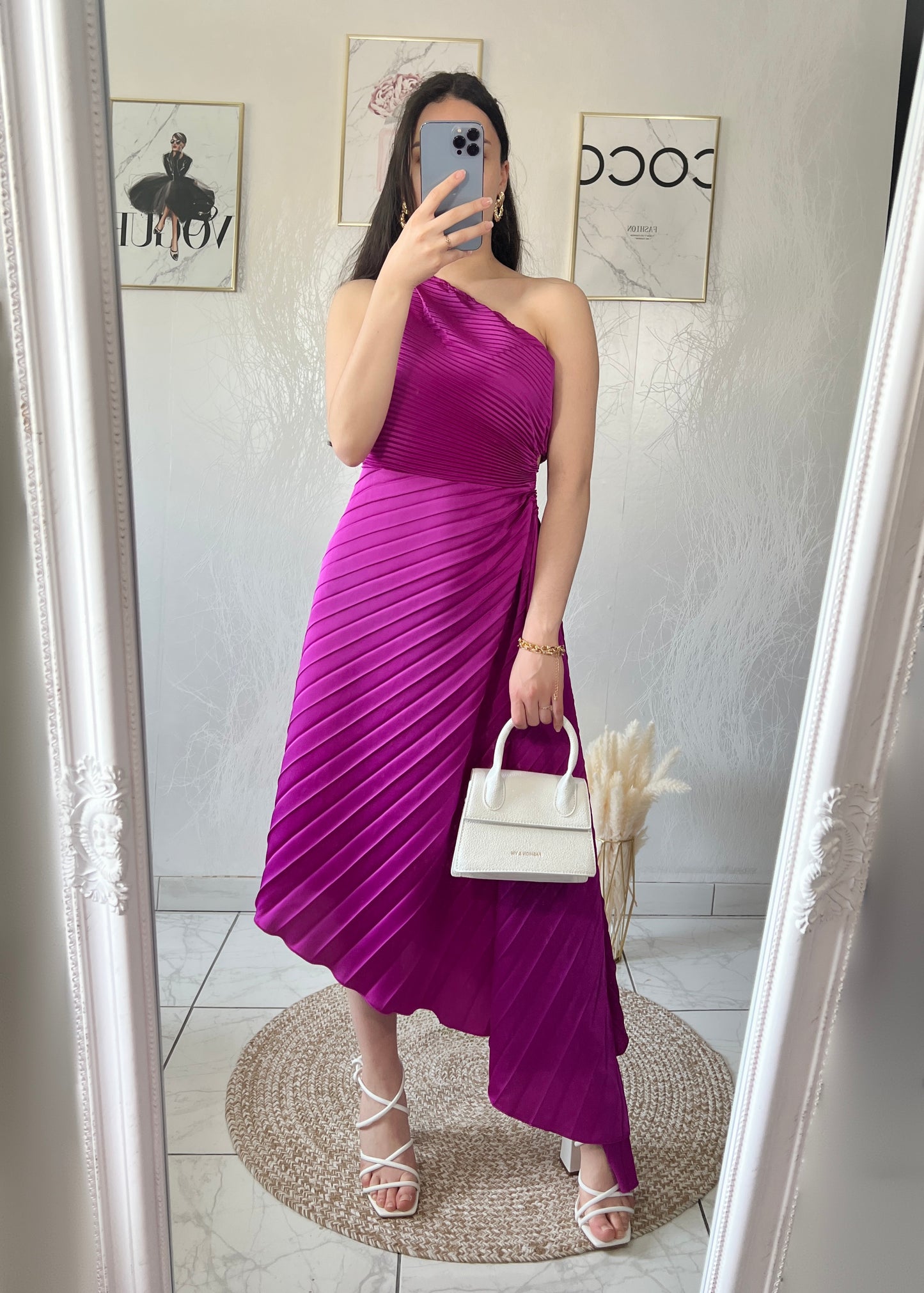 Robes bohème chic grande taille violette longue plissée - Ma Robe Bohème Robes bohème chic grande taille violette longue plissée - Ma Robe Bohème