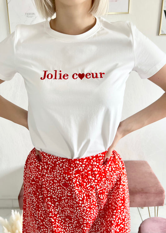 T-shirt COEUR blanc