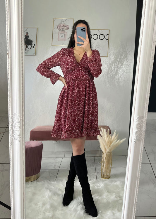 Robe AELA bordeaux