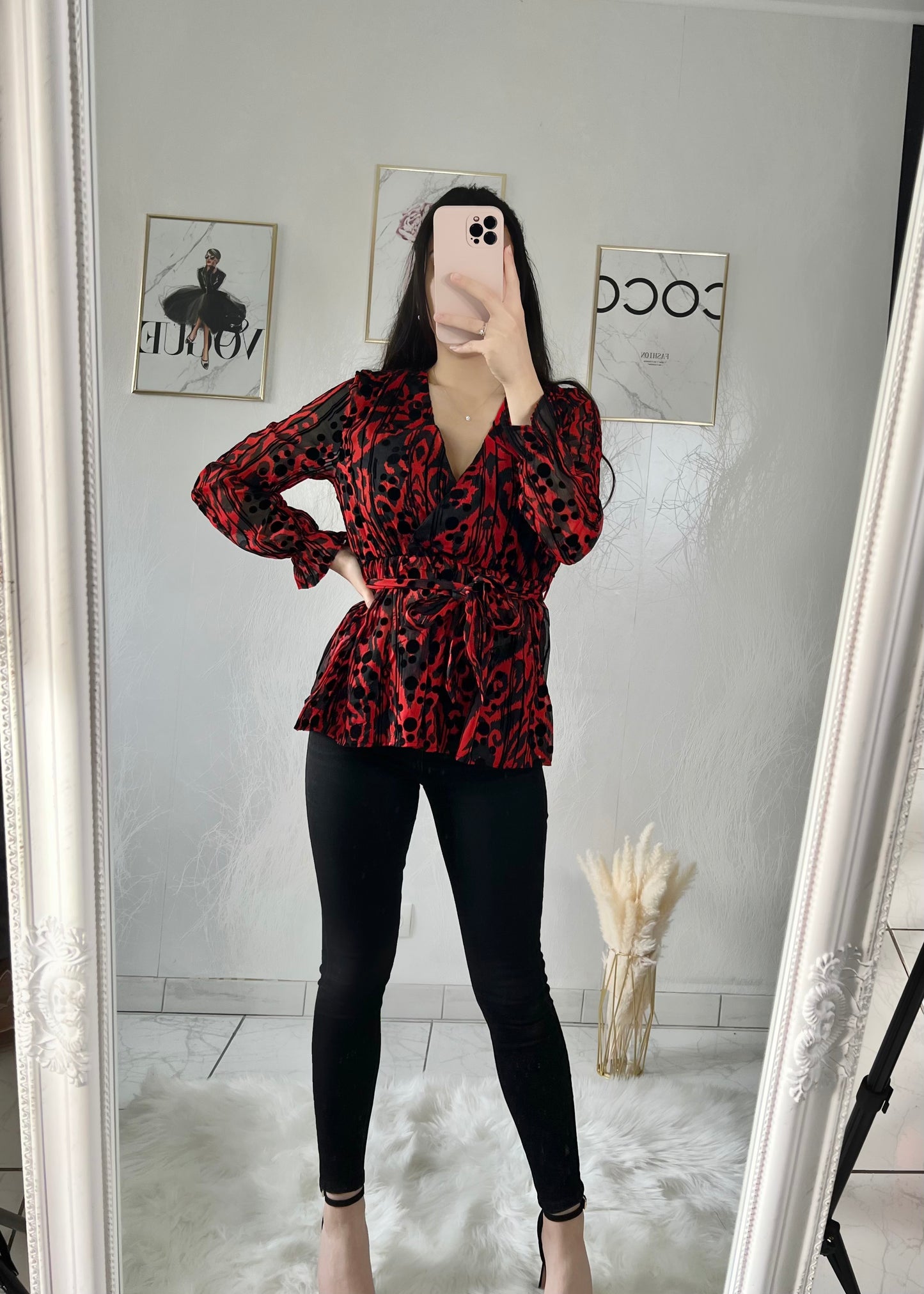 Blouse LUNE rouge