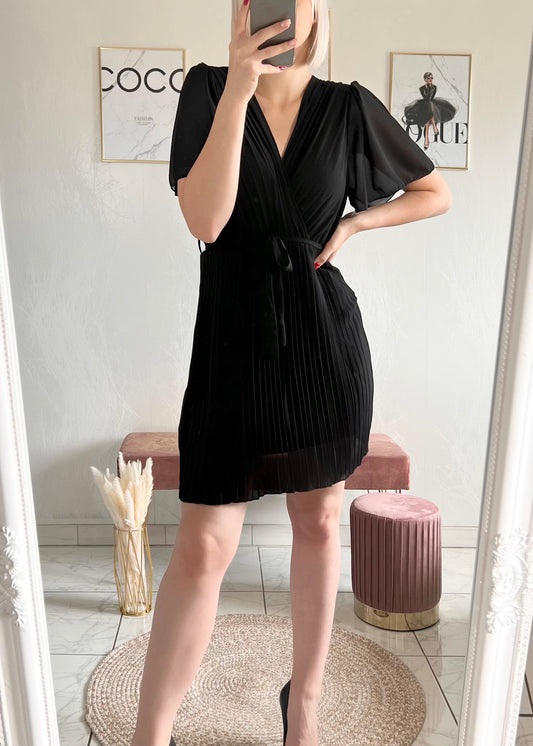 Robe plissée JADE noire